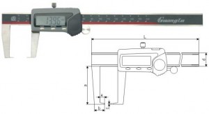 扁头外沟槽数显卡尺